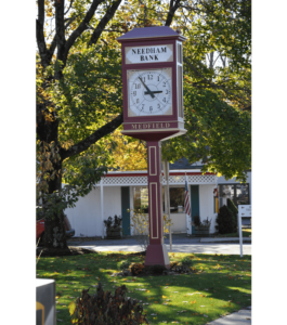 Two Dial O.B. McClintock Post Clock Replica Medfield MA