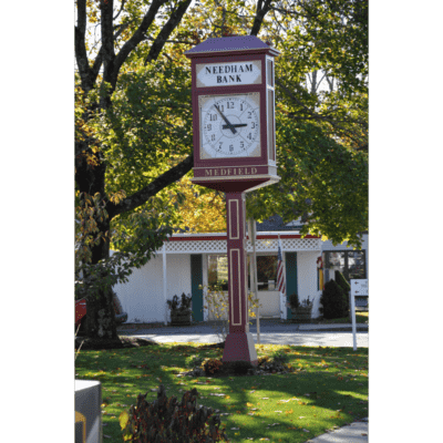 Two Dial O.B. McClintock Post Clock Replica Medfield MA