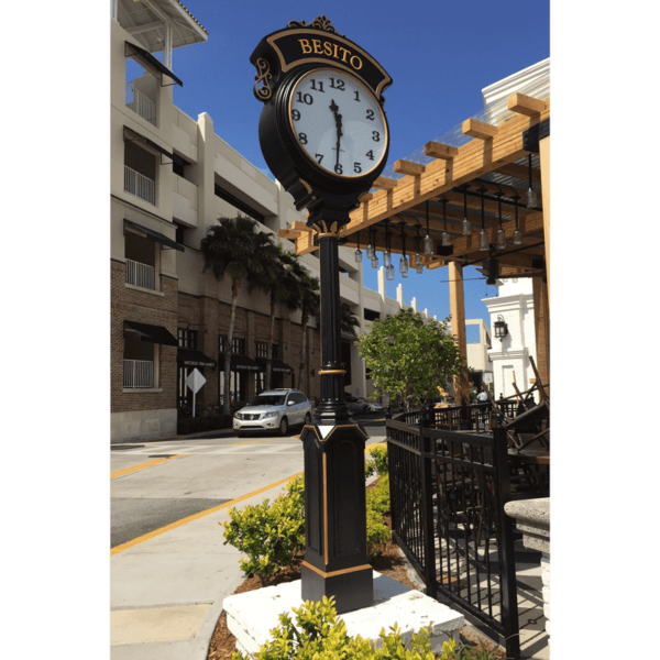 Two Dial Street Clock Illuminated Header Tampa FL