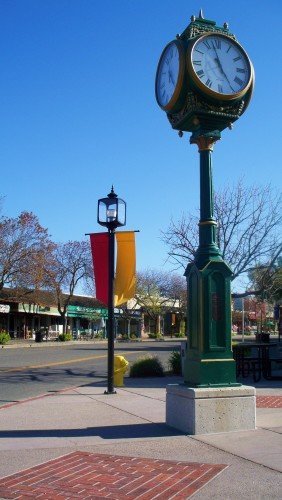 Large Four Dial Howard Street Clock Los Altos CA