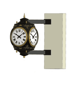 Bracket Clock Four Dial Large Howard Corner Rendering