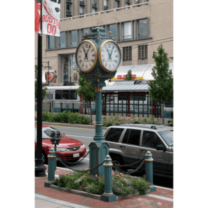 Four Dial Large Howard Post Clock Boston University