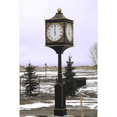 4 Dial Large Lucerne Street Clock - Langdale, AB