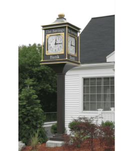 Four Dial O.B. McClintock Street Clock Replica Lynnfield MA