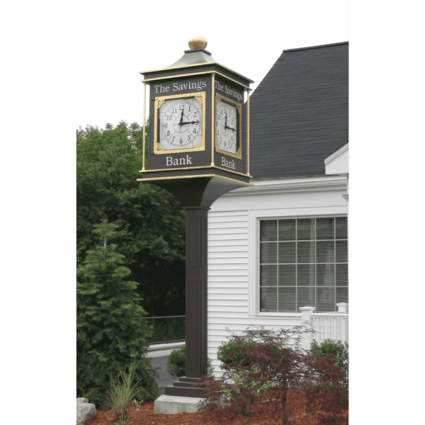 Four Dial O.B. McClintock Street Clock Replica Lynnfield MA