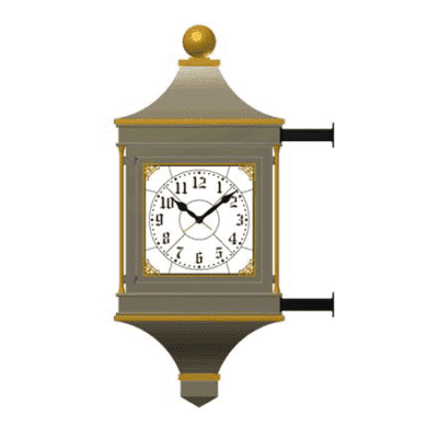 Bracket Clock 4 Dial McClintock Bracket Rendering