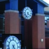 Canister Tower Clock with metal overlay