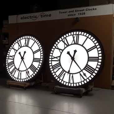 Back Lighted Tower Clocks