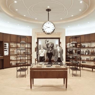 Tower Clock Ceiling Mounted Double Dial Backlit Banana Republic