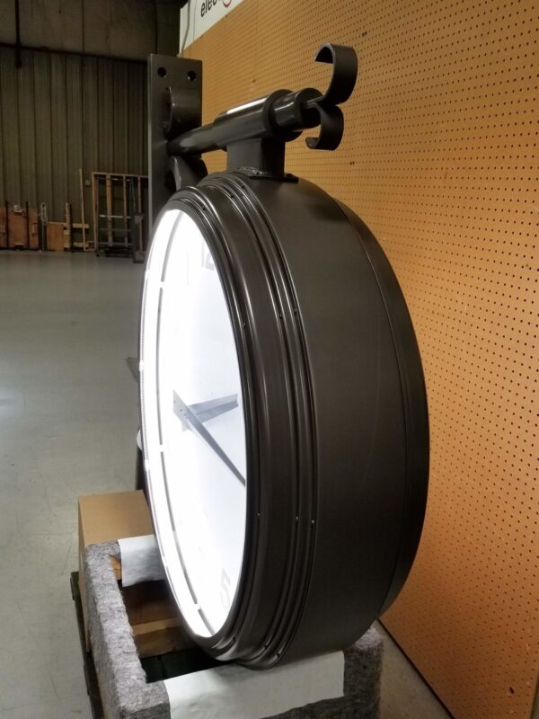 Two-Sided Bracket Clock in our manufacturing facility.