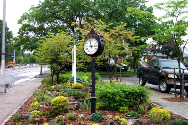 Two Dial Courtyard Post Clock Hollis Hills NY