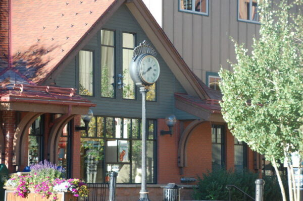 Kensington Two Dial Post Clock Aspen CO