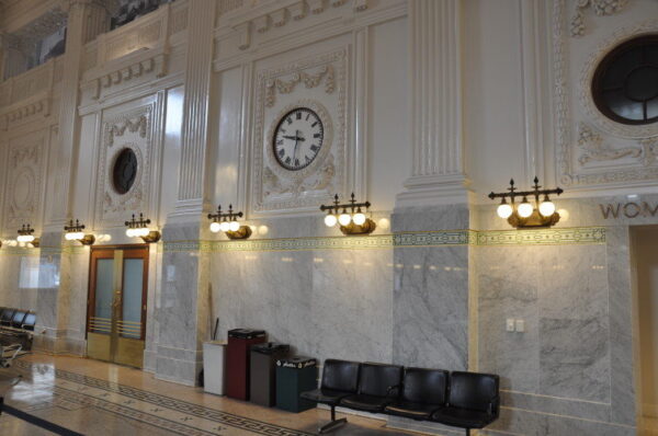 Silhouette Tower Clock Style 1136 Indoors King Street Station WA