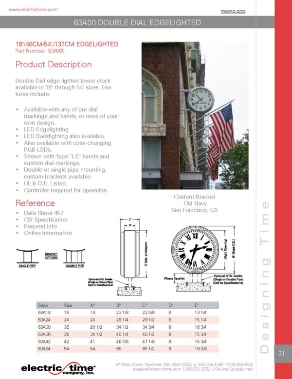 Double Dial Exterior Clock