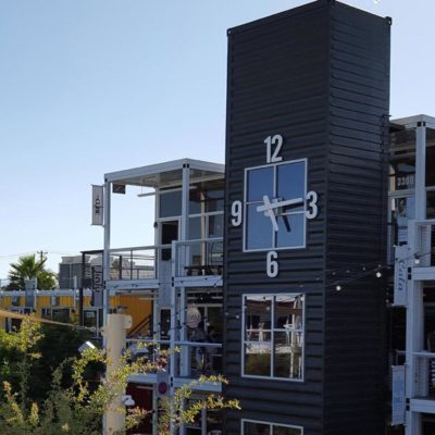 Tower Clock on Shipping Container/Elevator Shaft - Las Vegas, NV