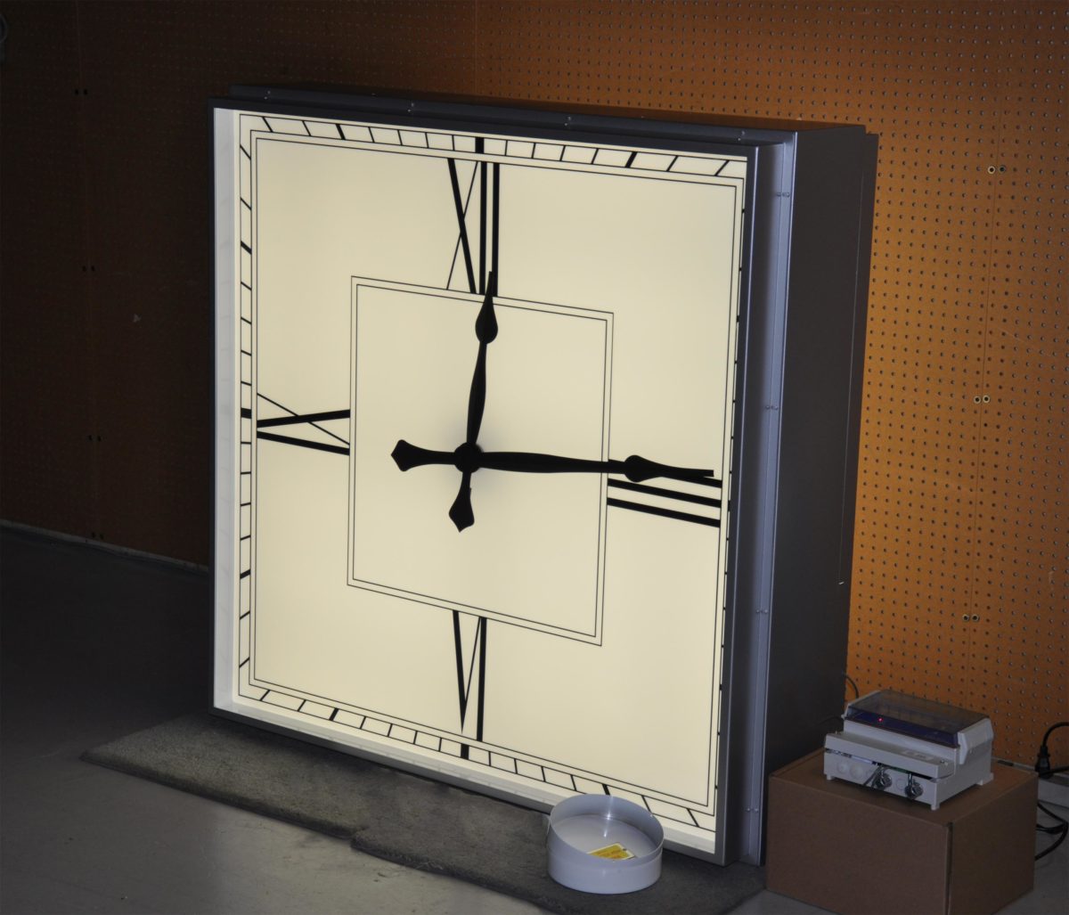 3700 Square Double Dial Backlighted Tower Clocks Electric Time®