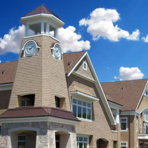 Golf clubhouse clock