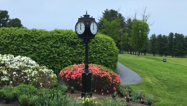Golf Course Post Clock