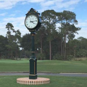 Golf Course Post Clock