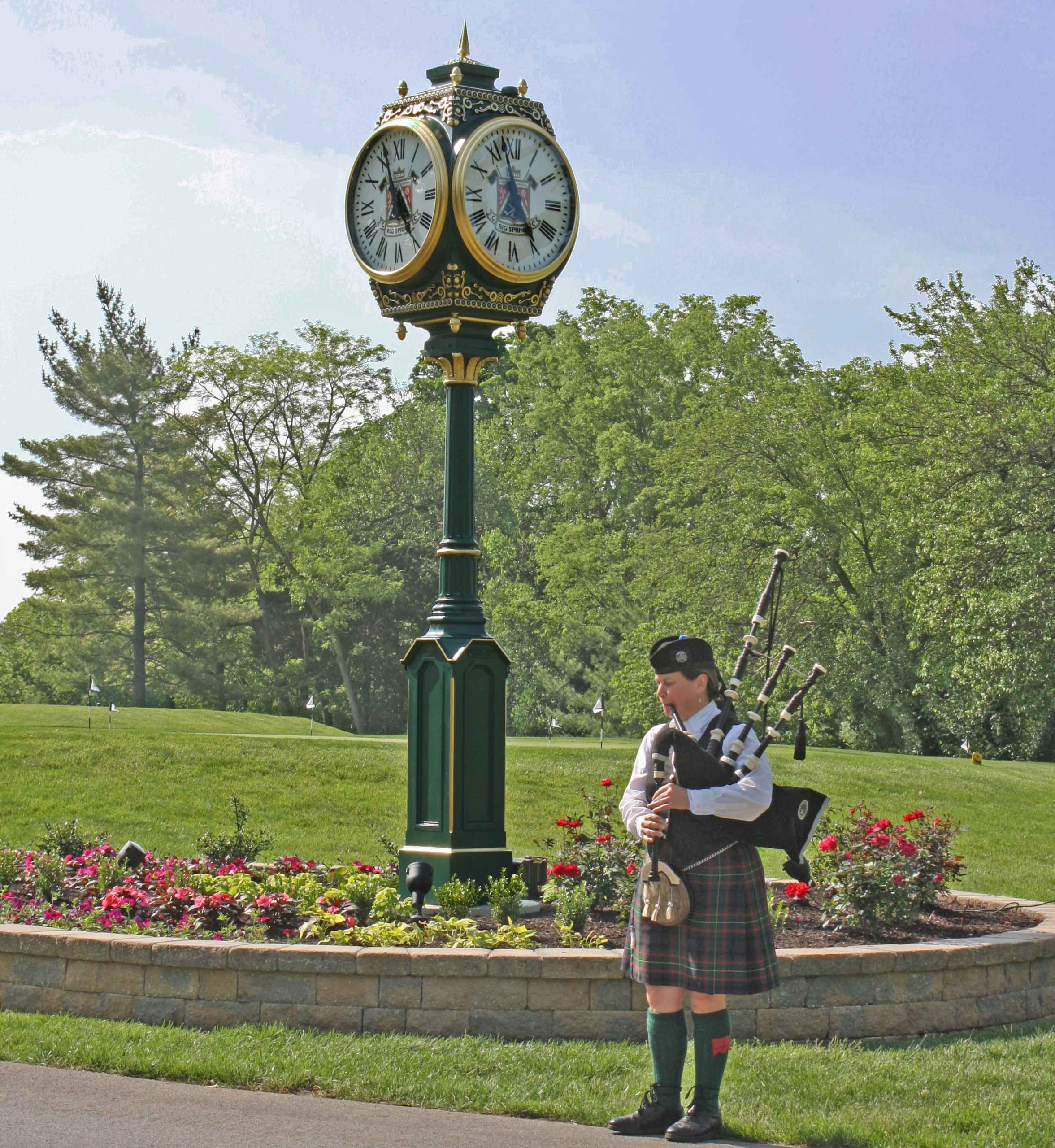 Golf Course Street Clock