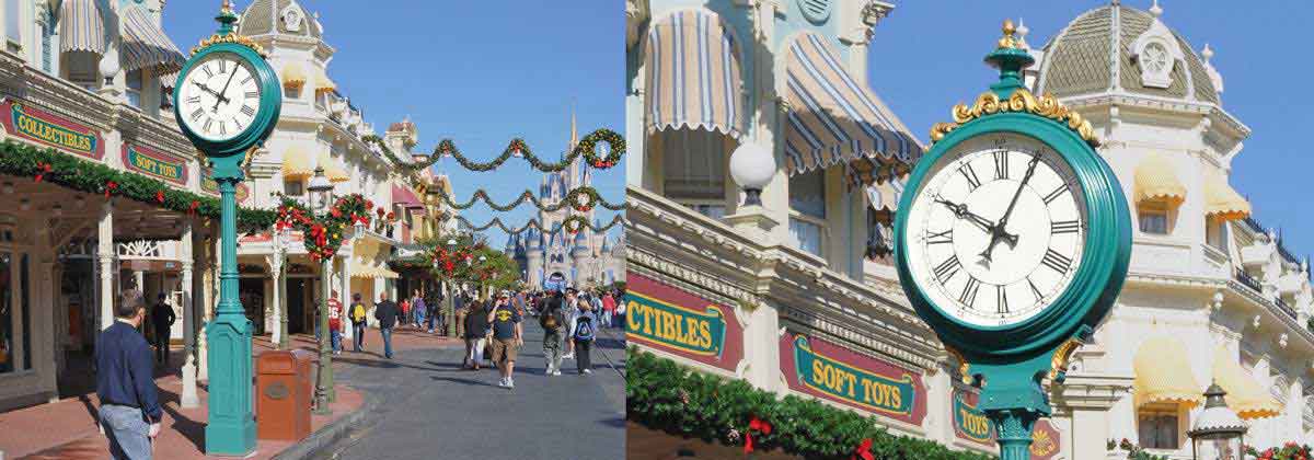 Main Street USA Large Two Dial Howard Post Clock