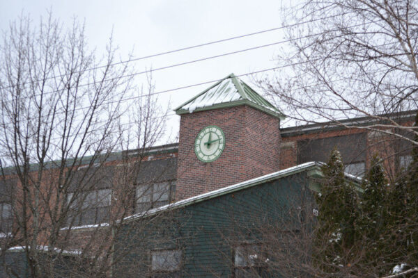 Silhouette Tower Clock Style 1160 Background Mounted Westboro MA