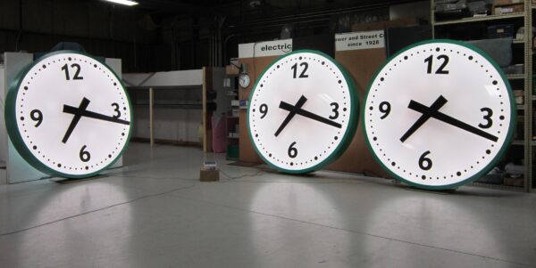 lighted canister clocks