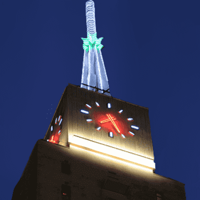 Custom Illuminated Silhouette Tower Clocks Dallas TX