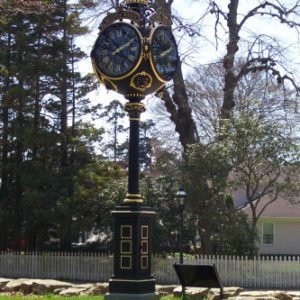 Seth Thomas Four Dial Post Clock Newport RI