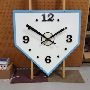 Baseball Diamond Clock