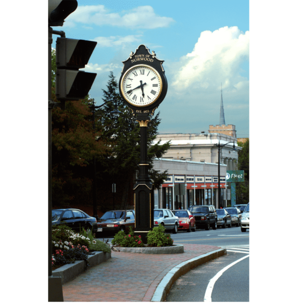 Two Dial Large Howard Street Clock Replica Norwood MA - Howard Replica 4K