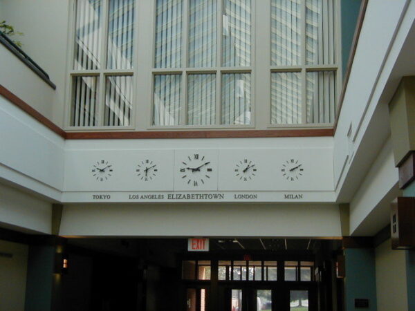 Silhouette Tower Clocks Style 1000 Multiple Time Zones Elizabethtown College