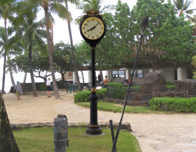 Provident Two Dial Street Clock Kuhio Beach HI