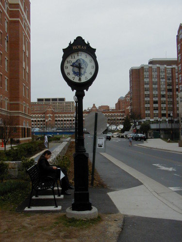 Small Two Dial Howard Street Clock Georgetown University Washington DC