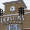 Tower Clock Style 6696 Surface Backlit Silver Spring MD