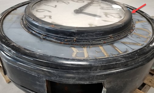 Street Clock with Advertising and Neon