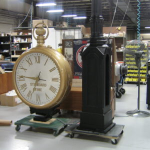 Pocket Watch Street Clock in Street clock manufacturing facility