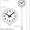 Post Clock Vintage Design Drawing