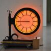 Double Dial Projecting Clock on test with custom color lighting