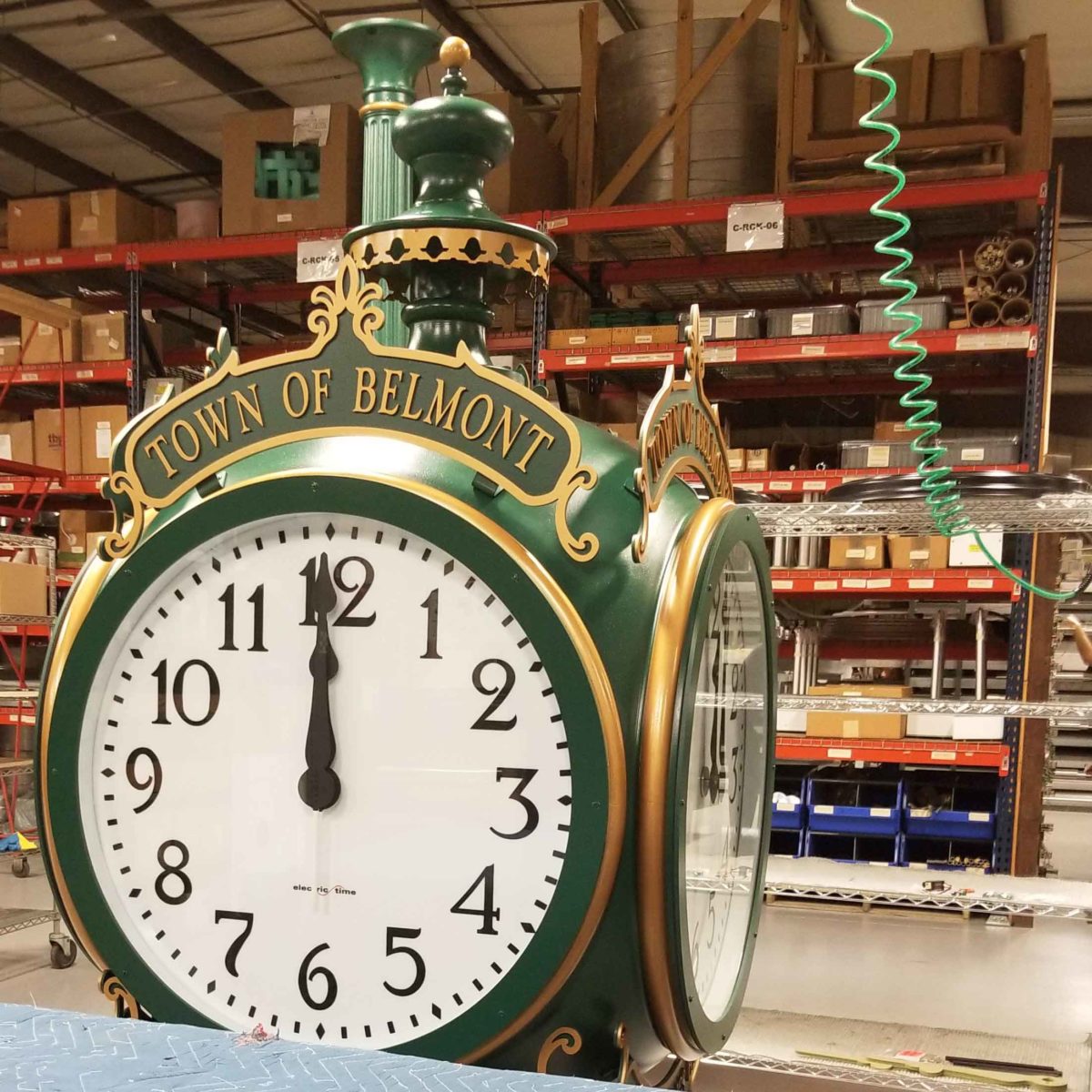 4 Dial Washington Street Clock Large Post Clocks Electric Time®