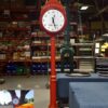 red post clock