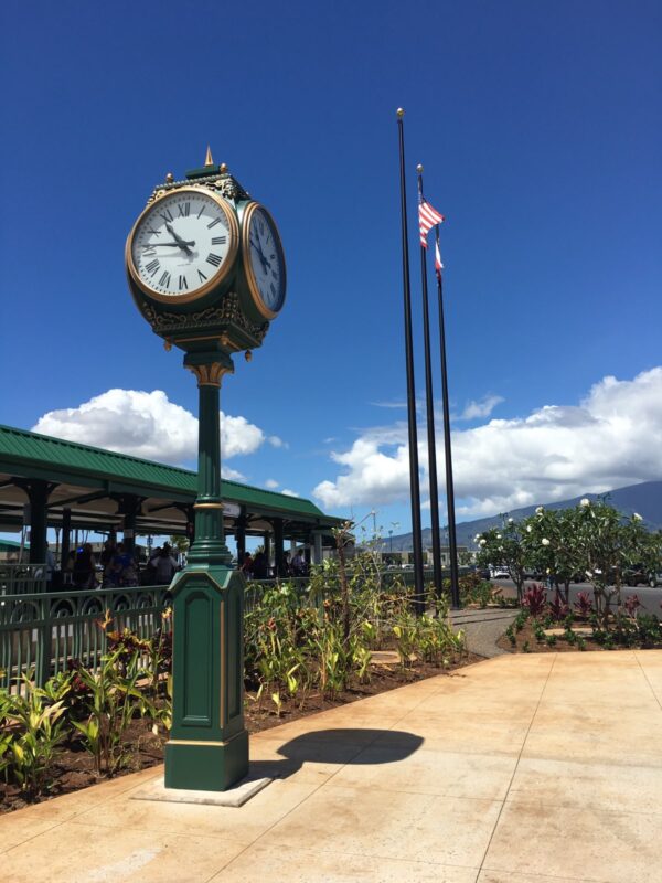 Street Clock Kahului Airport Hawaii