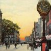 Street Clock - Springfield, Massachusetts - Post Card