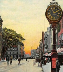 Street Clock - Springfield, Massachusetts - Post Card