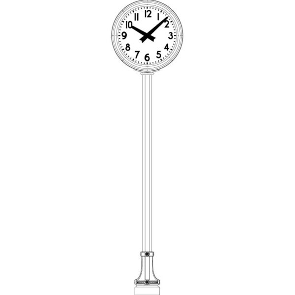 Post Clock Vintage Design
