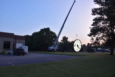 Tower Clock illumination testing