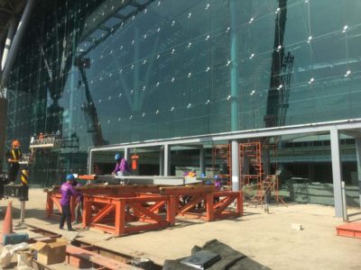 Bang Sue Central Station Clock on site assembly