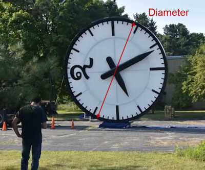 Diameter of a Tower Clock