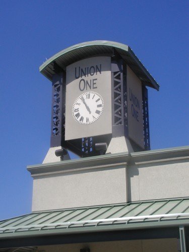 Silhouette Tower Clock Style 1148 Background Mounted Lakewood CO