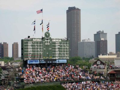 Wrigley Field Scoreboard Clock